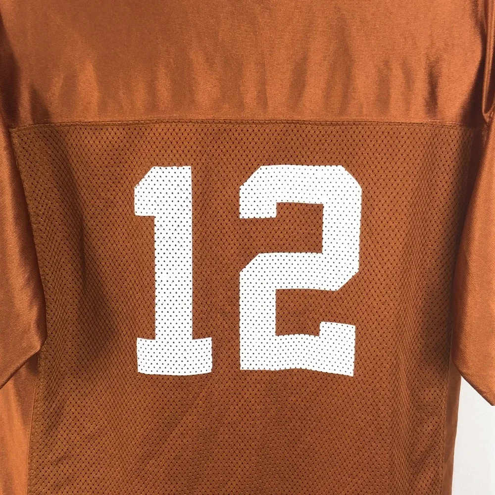University Of Texas Longhorns NCAA #12  Jersey Sz Youth (14/16) Orange Football